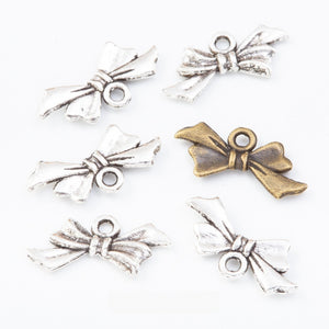Zinc Alloy Bow Charm Pendant No.285905 for DIY Necklace Bracelet Jewelry Making