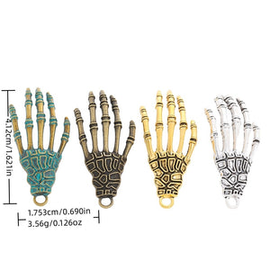 Zinc Alloy Skeleton Hand Charm Pendant No.117652 for DIY Necklace Bracelet Jewelry Making