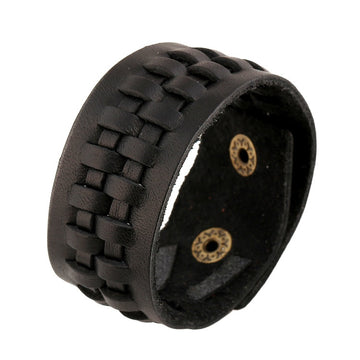 Vintage Braided Leather Bracelet For Men, Simple European American Wristband Bangle Accessory
