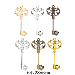 Zinc Alloy Key Charm Pendant No.936657 for DIY Necklace Bracelet Jewelry Making
