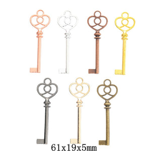 Zinc Alloy Key Charm Pendant No.747104 for DIY Necklace Bracelet Jewelry Making