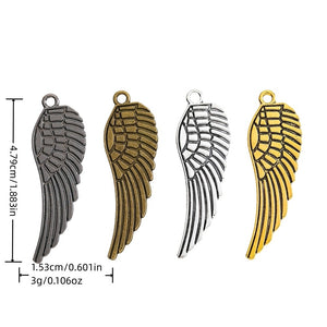 Zinc Alloy Wing Charm Pendant No.669858 for DIY Necklace Bracelet Jewelry Making