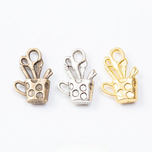 Zinc Alloy Pen Holder Charm Pendant No.125635 for DIY Necklace Bracelet Jewelry Making