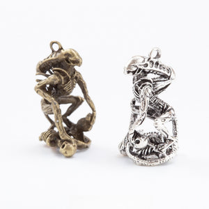Zinc Alloy Skull Charm Pendant No.607599 for DIY Necklace Bracelet Jewelry Making