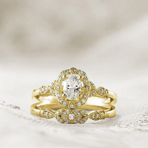 Elegant Round Ring Set With Micro Pave Cubic Zirconia Fashion Women's Hand Jewelry