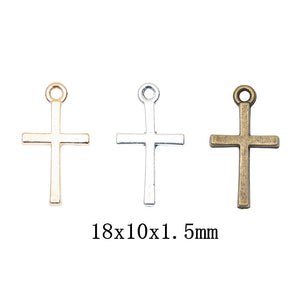 Zinc Alloy Cross Charm Pendant No.149642 for DIY Necklace Bracelet Jewelry Making