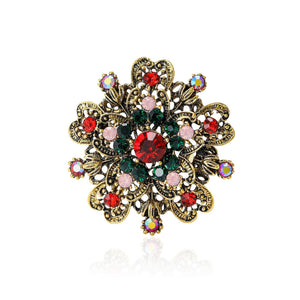 Alloy Christmas Wreath Brooch Pin For Holiday Apparel Decoration