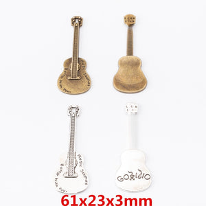 Zinc Alloy Guitar Charm Pendant No.077035 for DIY Necklace Bracelet Jewelry Making