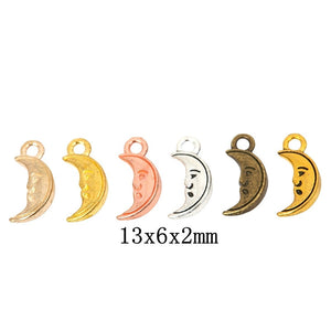 Zinc Alloy Smiling Moon Charm Pendant No.482044 for DIY Necklace Bracelet Jewelry Making