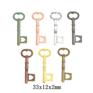 Zinc Alloy Key Charm Pendant No.532517 for DIY Necklace Bracelet Jewelry Making