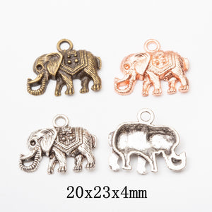 Zinc Alloy Elephant Charm Pendant No.424726 for DIY Necklace Bracelet Jewelry Making