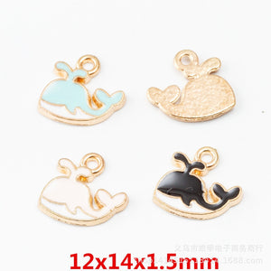 Black Zinc Alloy Whale Charm Pendant for DIY Necklace Bracelet Jewelry Making