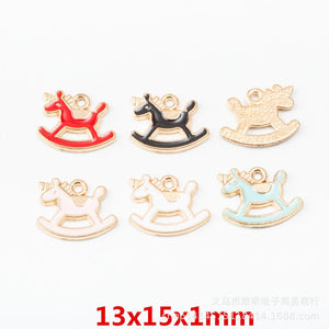 Zinc Alloy Rocking Horse Charm Pendant No.823673 for DIY Necklace Bracelet Jewelry Making