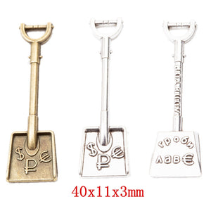Zinc Alloy Shovel Charm Pendant No.761405 for DIY Necklace Bracelet Jewelry Making