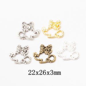 Zinc Alloy Mouse Head Charm Pendant for DIY Necklace Bracelet Jewelry Making
