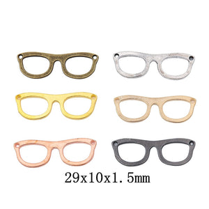 Zinc Alloy Eyeglasses Charm Pendant for DIY Necklace Bracelet Jewelry Making
