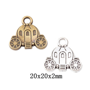 Zinc Alloy Pumpkin Carriage Charm Pendant for DIY Necklace Bracelet Jewelry Making