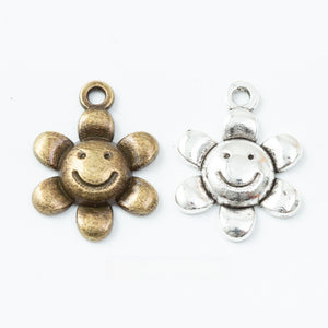 Zinc Alloy Sunflower Charm Pendant No.723713 for DIY Necklace Bracelet Jewelry Making