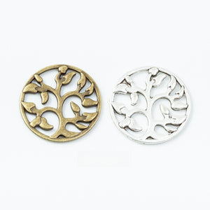 Zinc Alloy Tree Of Life Charm Pendant No.619261 for DIY Necklace Bracelet Jewelry Making