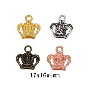 Zinc Alloy Crown Charm Pendant No.242764 for DIY Necklace Bracelet Jewelry Making