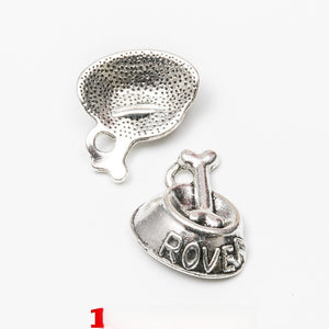Antique Silver Zinc Alloy Dog Bone Charm Pendant No.071524 for DIY Necklace Bracelet Jewelry Making