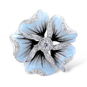 Creative Colorful Enamel Zircon Flower Leaf Stud Earrings For Women Fashion Jewelry