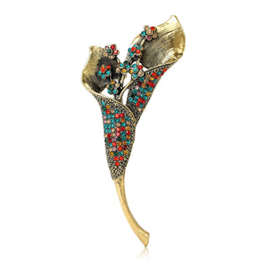 Alloy Rhinestone Brooch Pin For Cardigans Coats And Sweaters
