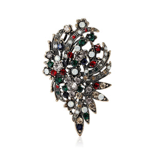 Vintage Alloy Rhinestone Brooch Pin For Fashion Garments And Lapels