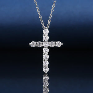 Creative Geometric Zircon Pendant Necklace, European Fashion Statement Jewelry For