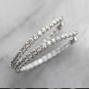 Fashion Large Hoop Earrings For Women With Micro Pave Zircon, Trendy Nightclub Jewelry