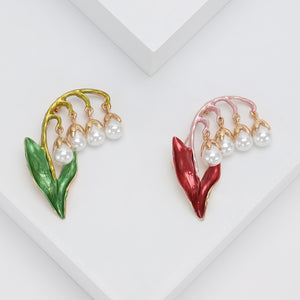 Elegant Alloy Lily Of The Valley Brooch For Clothing Accessories