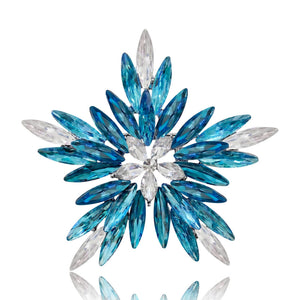 Alloy Rhinestone Snowflake Brooch Pin For Christmas Sweater Suits