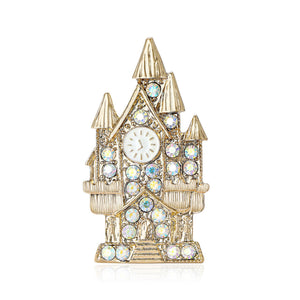 Alloy Vintage Castle Brooch Pin For Backpack And Clothing Decoration