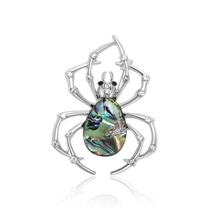 Alloy Shell Spider Brooch Pin For Men Suit Lapels