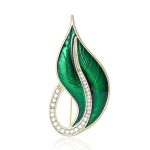 Alloy Leaf Brooch For Women's Fashion Garment Accessories