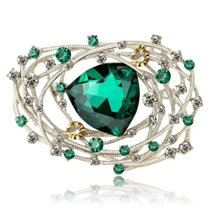 Alloy Crystal Starry Sky Brooch Pin For Suit Lapel Decoration