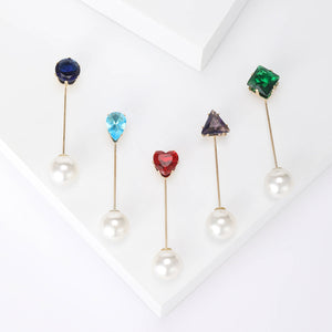 Metal Alloy Rhinestone Pearl Brooch Pin For Sweaters And Shirts