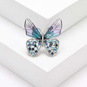 Acrylic Rhinestone Butterfly Brooch For Coats Suits And Shawls