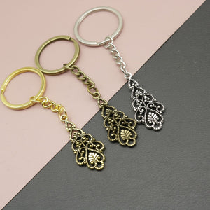 Metal Hollow Waterdrop Keychain Bag Charm Gift