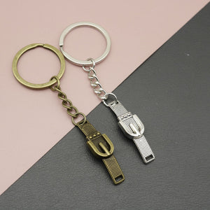 Metal Belt Buckle Keychain Fashion Key Ring Gift