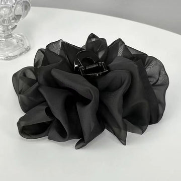 Mesh Cloud Bow Claw Clip Fluffy Bubble Hair Accessory