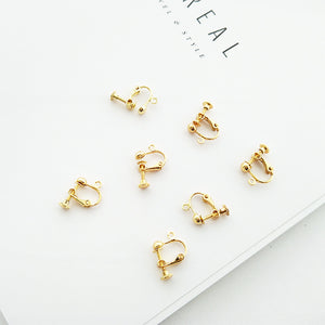 Screw Back Ear Clip Findings Gold Silver DIY Packs