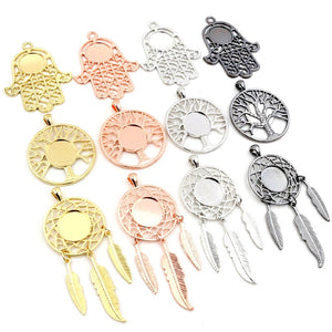 14mm 6g Gold Zinc Alloy Charm Pendant for DIY Necklace Bracelet Jewelry Making