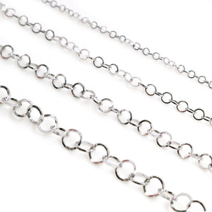 Stainless Steel O Link Circle Chain For DIY Long Necklace Bracelet Jewelry Making Supplies