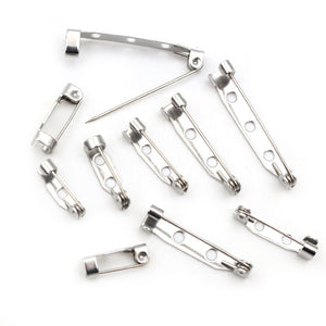 Stainless Steel Brooch DIY Accessories Safety Pin For Handmade Jewelry Simple Brooch Findings