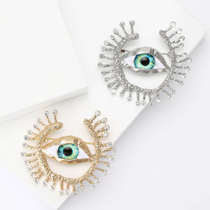 Alloy Evil Eye Brooch Pin For Stylish Apparel Decoration