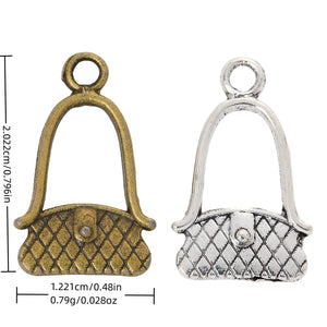 Zinc Alloy Handbag Charm Pendant No.138903 for DIY Necklace Bracelet Jewelry Making