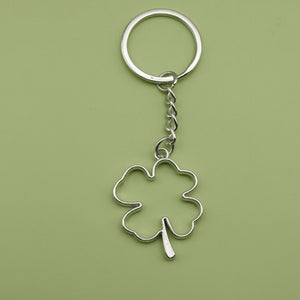 Zinc Alloy Minimal Clover Keychain Bag Charm Gift