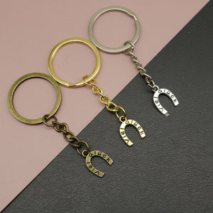 Metal Horseshoe Shape Keychain Bag Charm Gift Key Ring