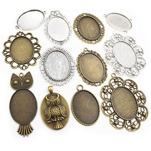 30x40mm Gold Zinc Alloy Charm Pendant No.684054 for DIY Necklace Bracelet Jewelry Making